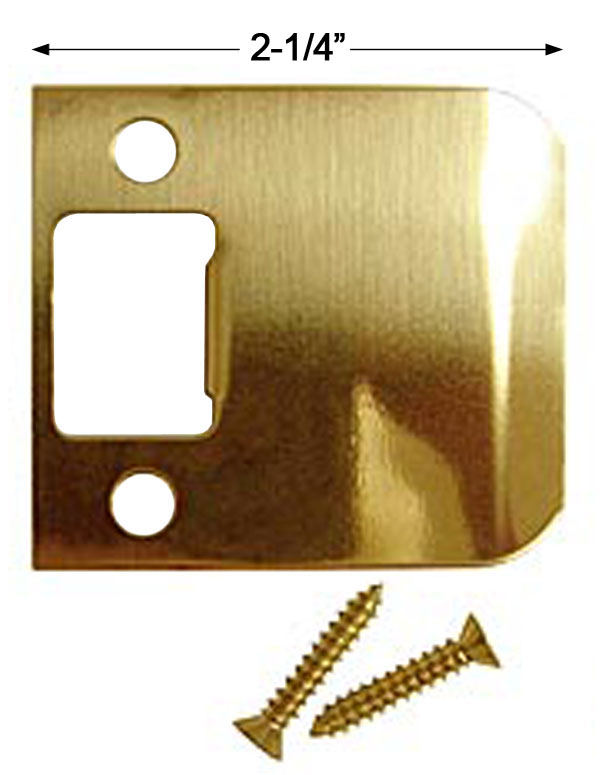 1-3/4″ (44mm) Extended Lip Strike Plate – EACH (Polished Brass)  |   Door Lock Filler, Strike Plates & Protectors Commercial Hardware Door Lock Filler, Strike Plates & Protectors