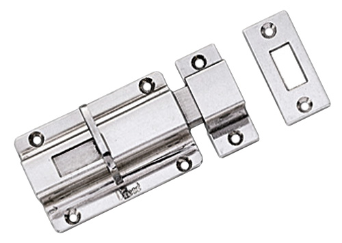 304 Stainless Steel Slide Bolt (Satin)  |   Door Flush & Surface Bolts Commercial Hardware Door Flush & Surface Bolts