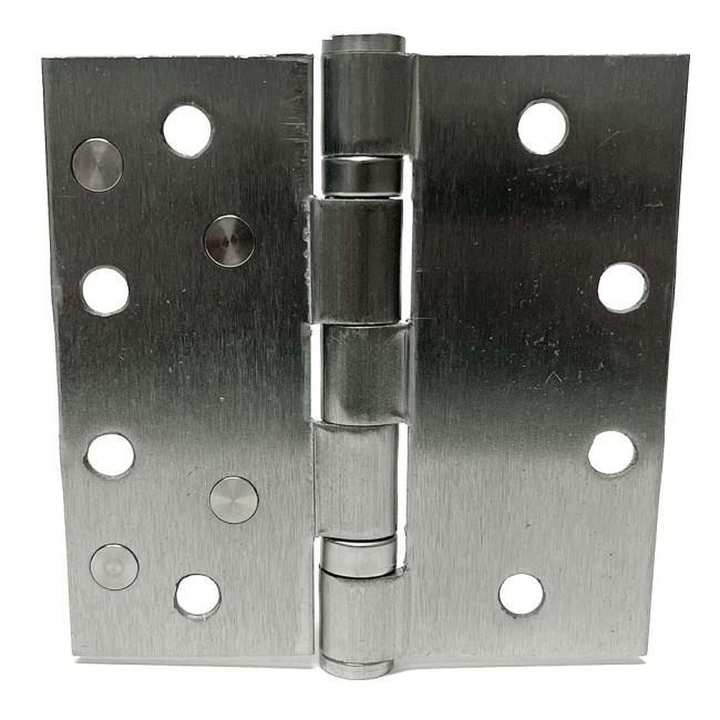 Ball Bearing 4-1/2″ x 4-1/2″ Shim Door Hinge – Square Corner – EACH (Satin Chrome)  |   Door Hinges (Commercial) Commercial Hardware Door Hinges (Commercial)