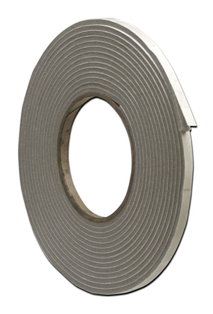 Closed Cell Soft PVC Foam Tape 3/16in.H x 3/8in.W x 17ft.L – EACH (Gray)  |   Door Bottoms, Thresholds & Weatherstripping Commercial Hardware Door Bottoms, Thresholds & Weatherstripping