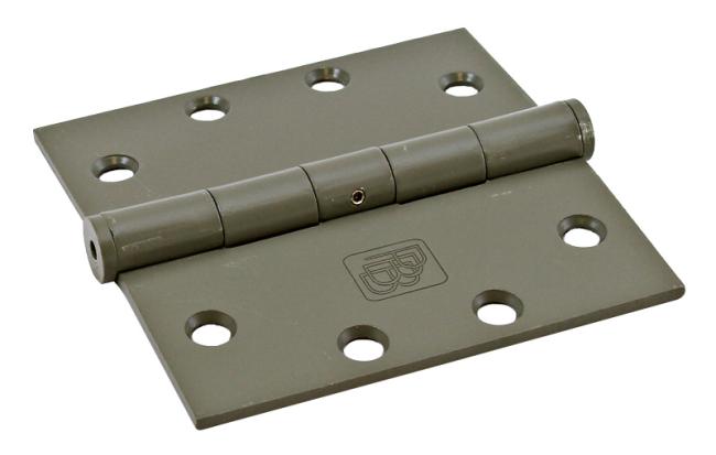 Commercial Duty 4-1/2″ x 4-1/2″ Plain Bearing NRP Architectural Hinge – Square Corner – EACH  |   Door Hinges (Commercial) Commercial Hardware Brass-Polished/Brass-Satin/Bronze-Antique/Bronze-Satin/Chrome-Polished/Chrome-Satin/Primed