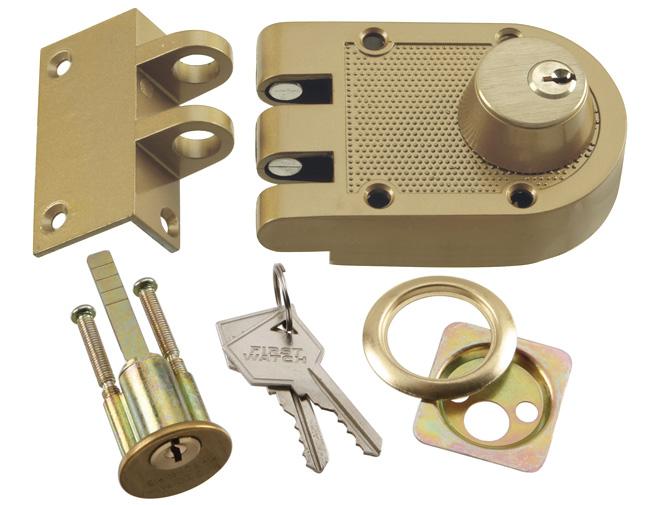 Double Cylinder Interlocking Deadbolt – EACH (Brass Tone)  |   Door Flush & Surface Bolts Commercial Hardware Door Flush & Surface Bolts