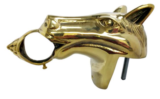 Horse Head Bracket for 2″ Diameter Tubing (Unlacquered Polished Brass)  |   Handrail & Arm Rail Brackets Commercial Hardware Handrail & Arm Rail Brackets