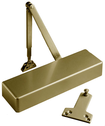 Institutional Door Closer – Non-Handed – Adjustable Spring Sizes 1 – 6 (Gold)  |   Door Closers Commercial Hardware Door Closers