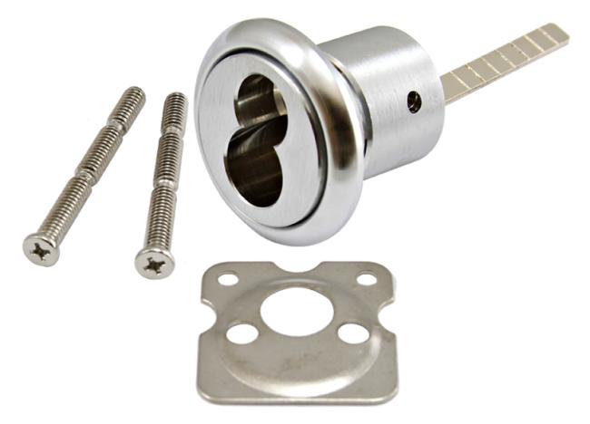 Large Format IC Rim Cylinder Housing – EACH (Satin Chrome)  |   Door Lock Parts & Latchbolts Commercial Hardware Door Lock Parts & Latchbolts