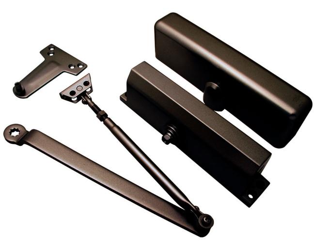 Medium/Heavy-Duty Door Closer – Barrier Free, Adjustable Spring Sizes 2-4 (Duronatic Bronze)  |   Door Closers Commercial Hardware Door Closers