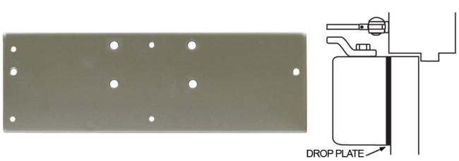 Narrow Top Rail Drop Plate, Regular Arm – EACH  |   Door Closers Commercial Hardware Door Closers