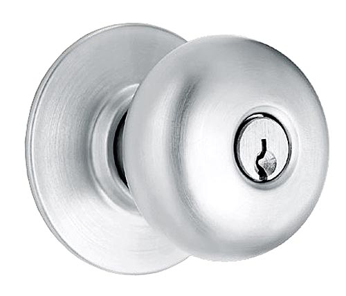 Plymouth Entry Lock Door Knob Set – EACH (Satin Chrome)  |   Door Locks (Commercial) Commercial Hardware Door Locks (Commercial)