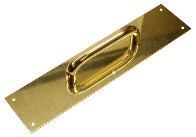 Pull Plate – 3-1/2″ (89mm) x 15″ (381mm) (Polished Brass)  |   Door Pulls & Push Plates Commercial Hardware Door Pulls & Push Plates