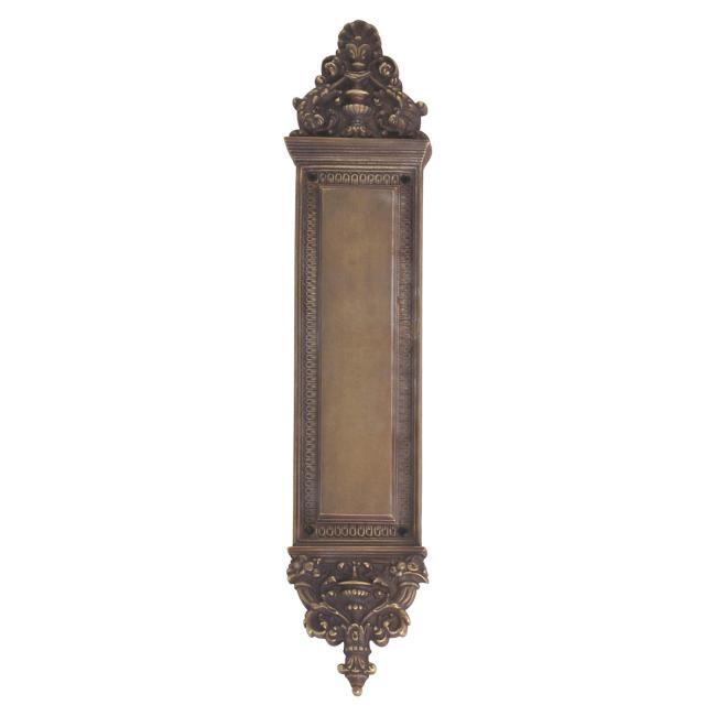 Renaissance Apollo Door Push Plate – 3-5/8″ (92mm) x 18″ (457mm)  |   Door Pulls & Push Plates Commercial Hardware Brass-Aged/Brass-Highlighted/Bronze-Venetian/Nickel-Antique/Nickel-Polished/Nickel-Satin