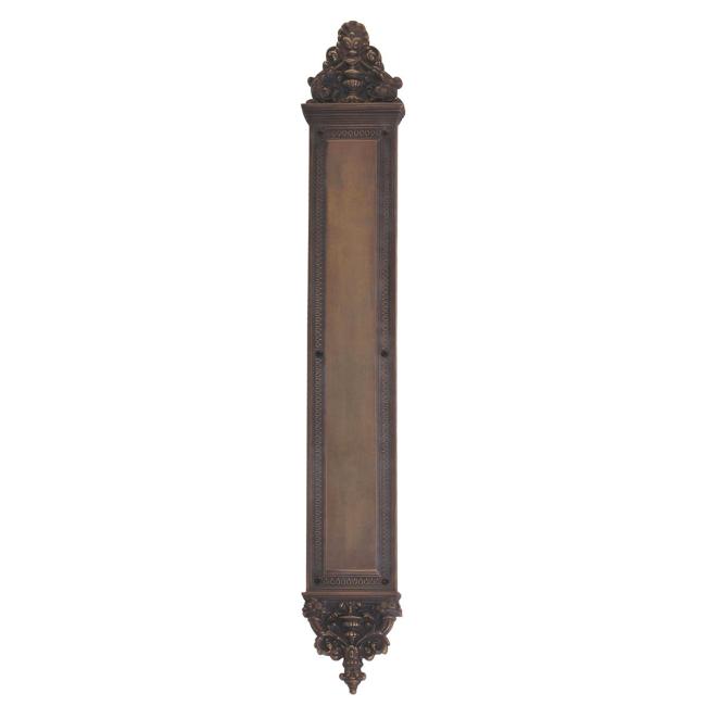 Renaissance Apollo Door Push Plate – 3-5/8″ (92mm) x 25-1/2″ (648mm)  |   Door Pulls & Push Plates Commercial Hardware Brass-Aged/Brass-Highlighted/Bronze-Venetian/Nickel-Antique/Nickel-Polished/Nickel-Satin