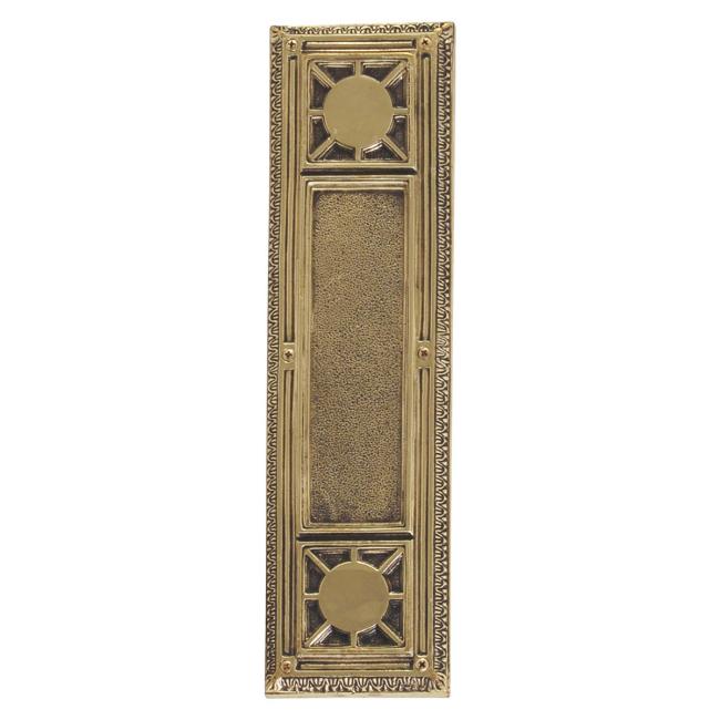 Renaissance Nantucket Door Push Plate – 3-3/4″ (96mm) x 13-7/8″ (352mm)  |   Door Pulls & Push Plates Commercial Hardware Brass-Aged/Brass-Highlighted/Bronze-Venetian/Nickel-Antique/Nickel-Polished/Nickel-Satin