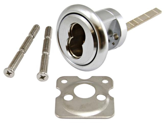 Small Format IC Rim Cylinder Housing – EACH (Satin Chrome)  |   Door Lock Parts & Latchbolts Commercial Hardware Door Lock Parts & Latchbolts