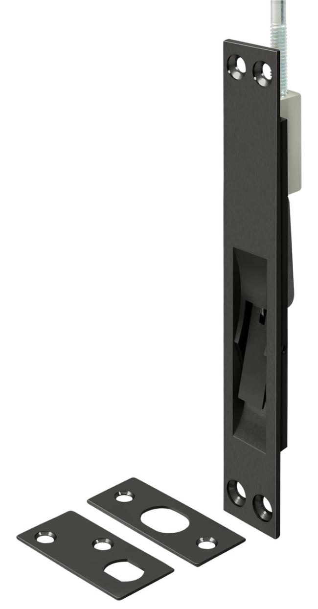 Solid Brass 12″ (305mm) Extension Flush Bolt Square Edge  |   Door Flush & Surface Bolts Commercial Hardware Black-Matte/Brass-Antique/Brass-Polished/Brass-Polished - Lifetime/Brass-Unlacquered/Bronze-Oil Rubbed/Chrome-Polished/Chrome-Satin/Nickel-Antique/Nickel-Satin