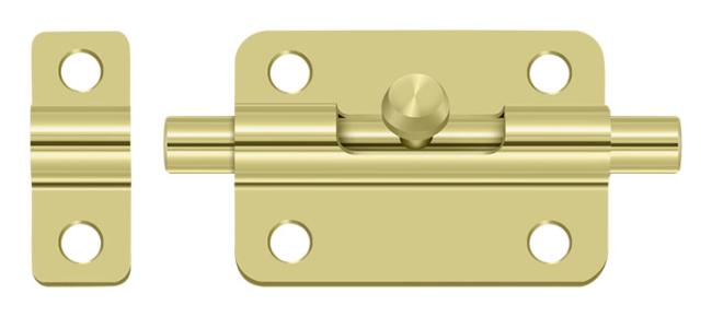 Solid Brass 3″ (76mm) Surface Barrel Bolt  |   Door Flush & Surface Bolts Commercial Hardware Black-Matte/Brass-Antique/Brass-Polished/Brass-Polished - Lifetime/Bronze-Oil Rubbed/Chrome-Polished/Chrome-Satin/Nickel-Antique/Nickel-Satin