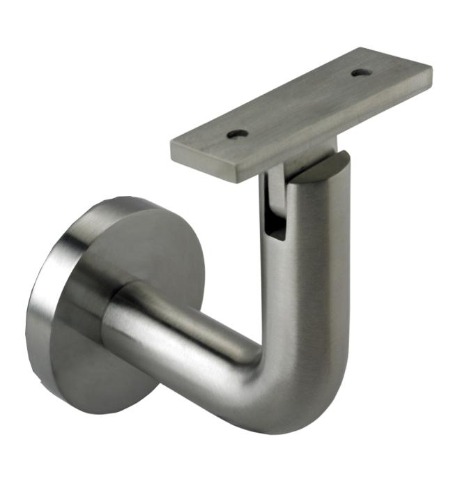 Stainless Steel Curved Handrail Bracket (Polished Stainless Steel)  |   Handrail & Arm Rail Brackets Commercial Hardware Handrail & Arm Rail Brackets