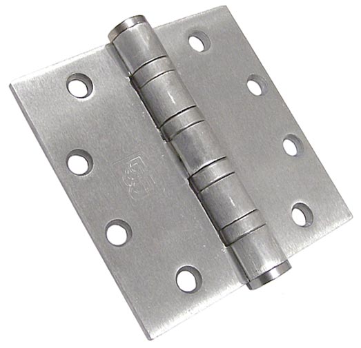 Steel Heavy Weight 4-1/2″ x 4-1/2″ Ball-Bearing Door Hinge – Square Corner – EACH (Dull Chrome)  |   Door Hinges (Commercial) Door Hinges (Commercial)