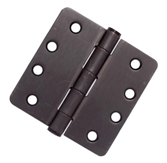 Commercial Duty 4″ x 4″ Hinge – 1/4in. Radius Corner – EACH  |   Door Hinges (Commercial) Commercial Hardware Bronze-Oil Rubbed/Nickel-Satin